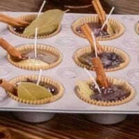 diy fire starters sitting on a wooden countertop