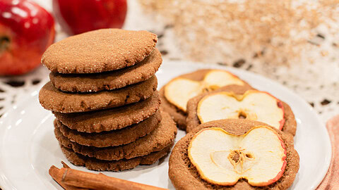 Sourdough Apple Ginger Cookies | Crisp Apple Snaps