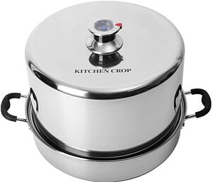 Kitchen Crop Steam Canner with Temperature Indicator (Stainless Steel Steam Canner)