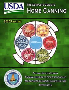USDA Home Canning Guidebook Cover of the USDA Complete Guide to Home Canning, a trusted resource for preserving fruits, vegetables, jams, and jellies at home.